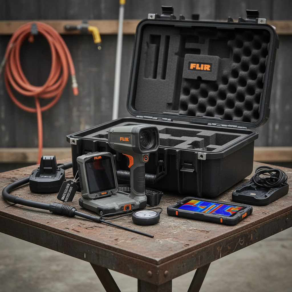 Caméra thermique FLIR professionnelle avec mallette pour détection de fuite d'eau